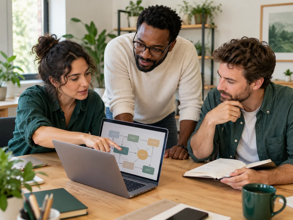 Bullish Leads team planning a client marketing system